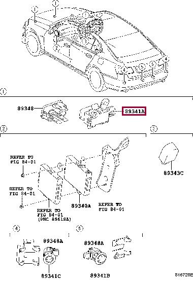 Toyota 89341-44150-B5 Parking sensor 8934144150B5