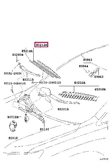 Toyota 8521248140 Wiper Blade 8521248140 8521248140 Toyota Wiper Blade
