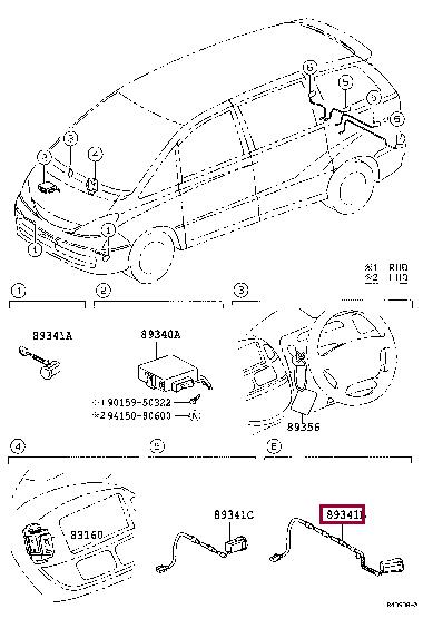 8934128390A0 Toyota Parking sensor