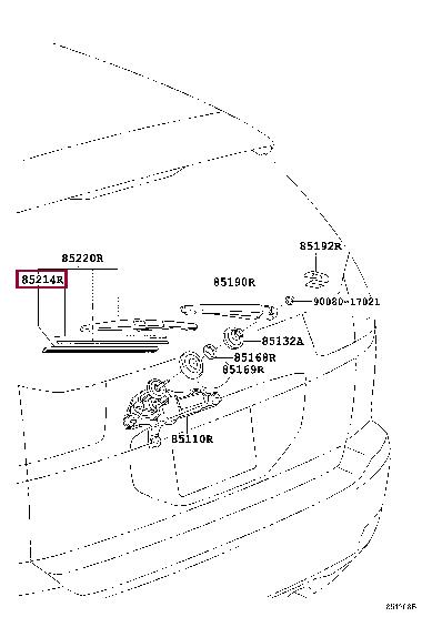 Toyota 85214-0E010 Wiper Blade 852140E010 852140E010 Toyota Wiper Blade