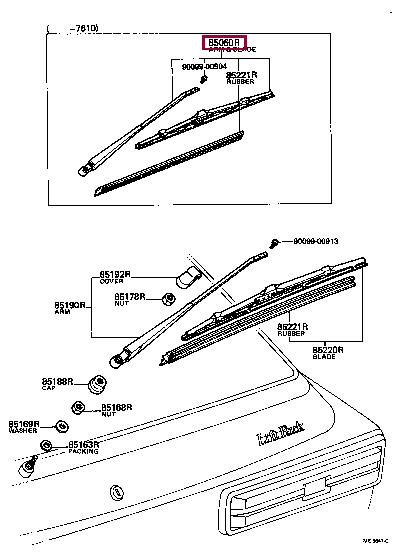 Toyota 85220-22600 Wiper Blade 8522022600 8522022600 Toyota Wiper Blade