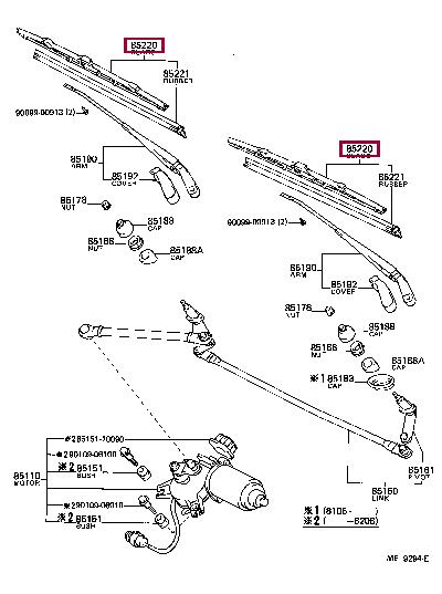 Toyota 85220-12250 Wiperblade 8522012250