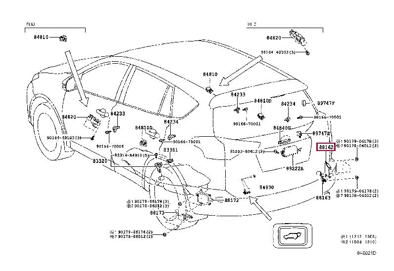 881620W380 Toyota Parking sensor
