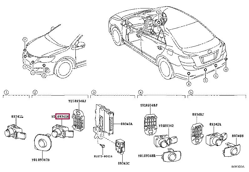 8934148040H0 Toyota Parking sensor