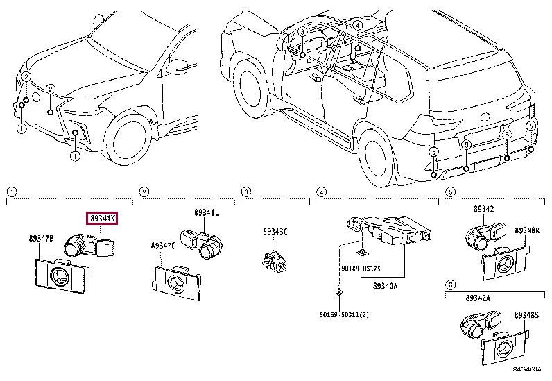 8934160060B1 Toyota Parking sensor