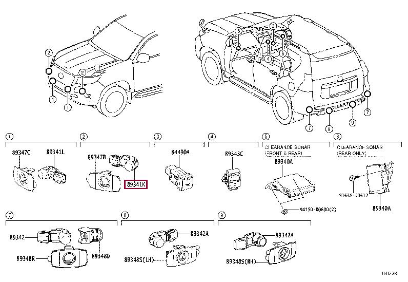 8934160060C0 Toyota Parking sensor