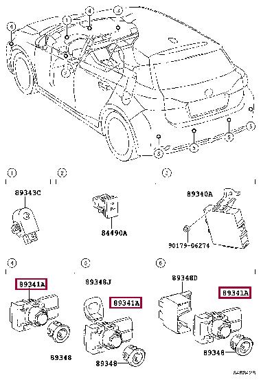 8934178010E3 Toyota Parking sensor
