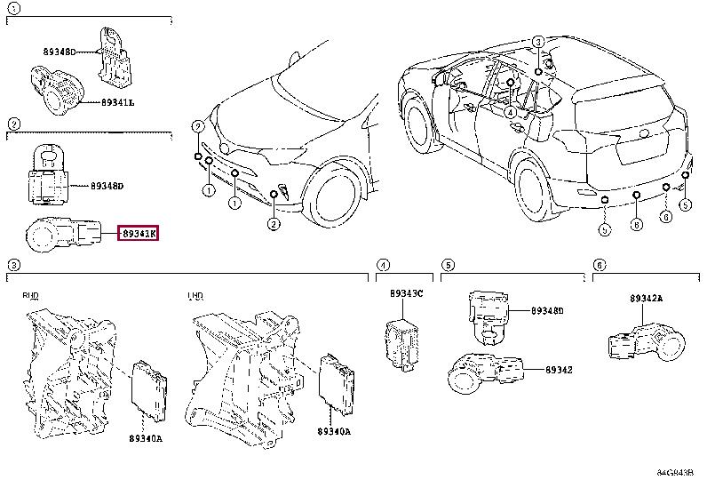 8934142060A0 Toyota Parking sensor
