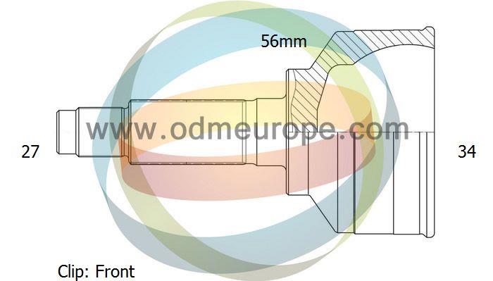 Odm-multiparts 12-001355 CV joint 12001355