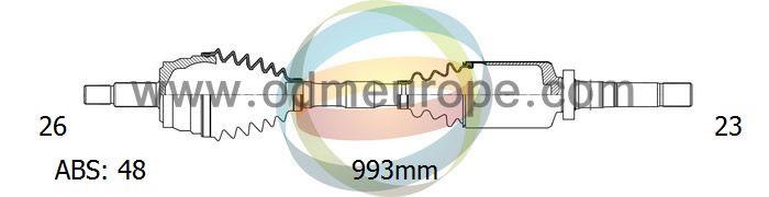 Odm-multiparts 18-092141 Drive shaft 18092141