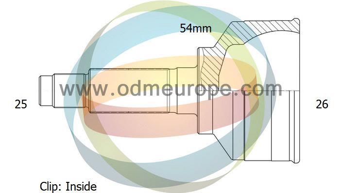 Odm-multiparts 12-080616 CV joint 12080616