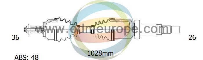 Odm-multiparts 18-152251 Drive shaft 18152251