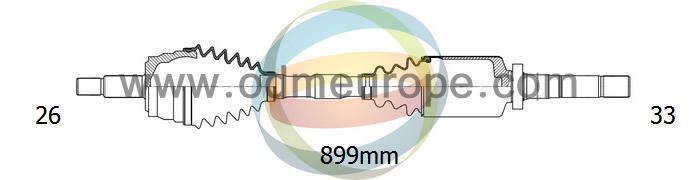 Odm-multiparts 18-342140 Drive shaft 18342140