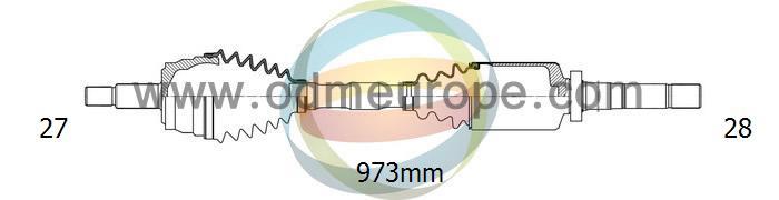 Odm-multiparts 18-012840 Drive shaft 18012840