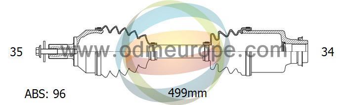 Odm-multiparts 18-141201 Drive Shaft 18141201