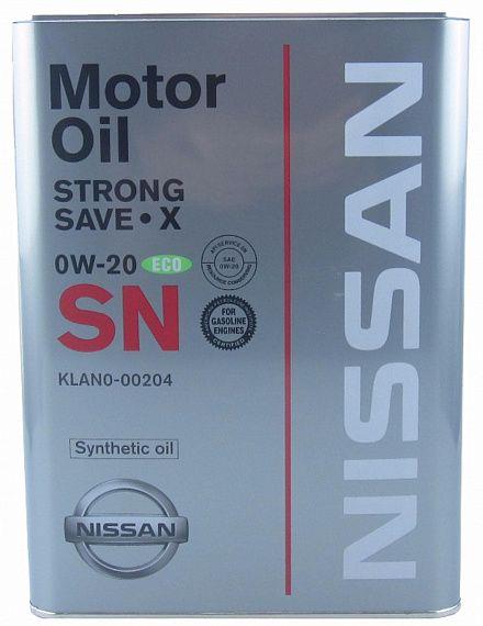 Nissan KLAN0-00204 Engine oil Nissan Strong Save-X 0W-20, 4L KLAN000204