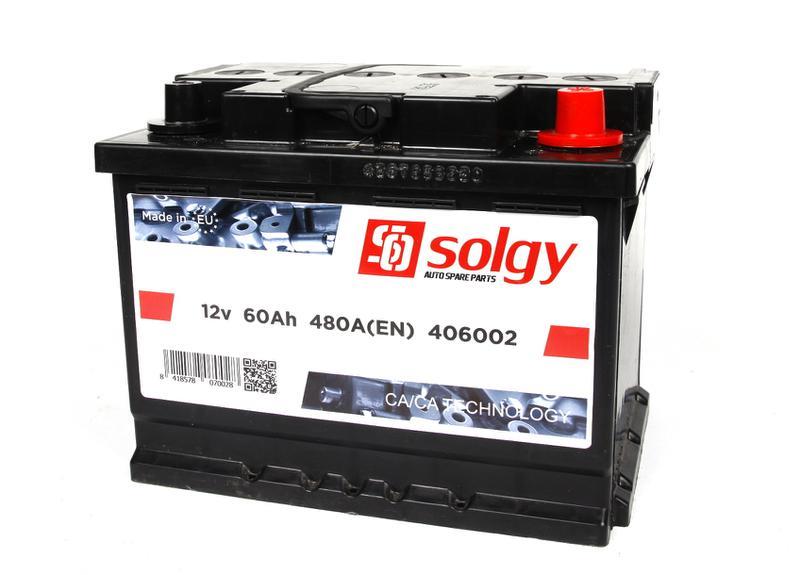 Solgy 406002 Battery Solgy 12V 60AH 480A(EN) R+ 406002