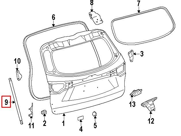 689600E102 Toyota Tailgate strut