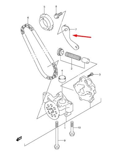 1678185FA0 Suzuki Oil pump chain damper