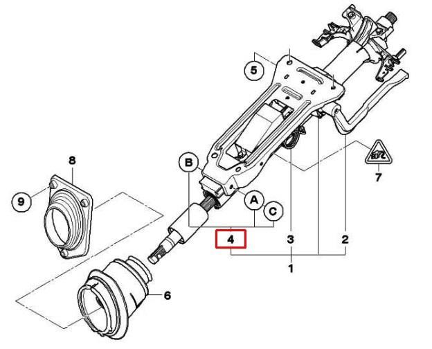 Guide Unit F Steering Column 329590 BMW 32 30 6 767 205