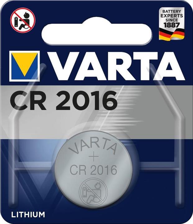 Varta 06016101401 Battery Lithium Coin CR 2016 06016101401
