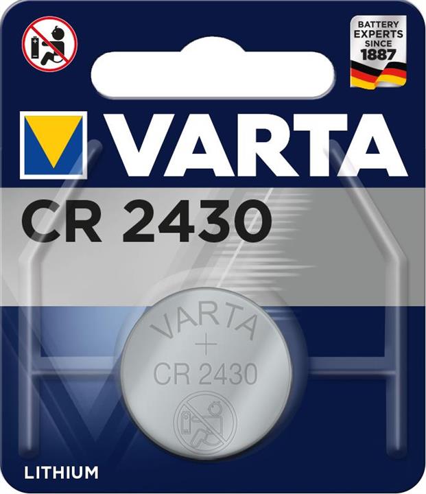 Varta 06430101401 Battery CR 2430, 3V Lithium, 1pcs. 06430101401