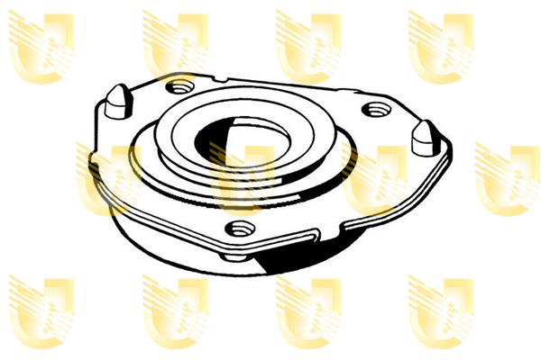 Unigom 390204 Strut bearing with bearing kit 390204