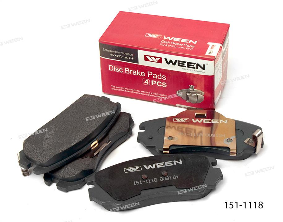 Ween 151-1118 Brake Pad Set, disc brake 1511118
