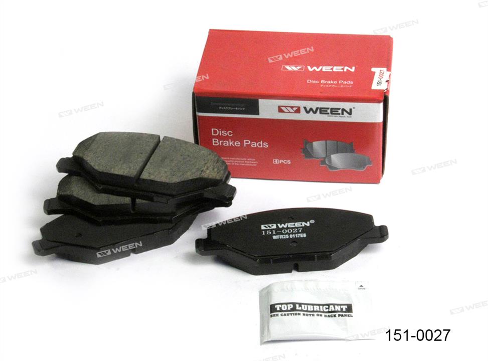 Ween 151-0027 Brake Pad Set, disc brake 1510027