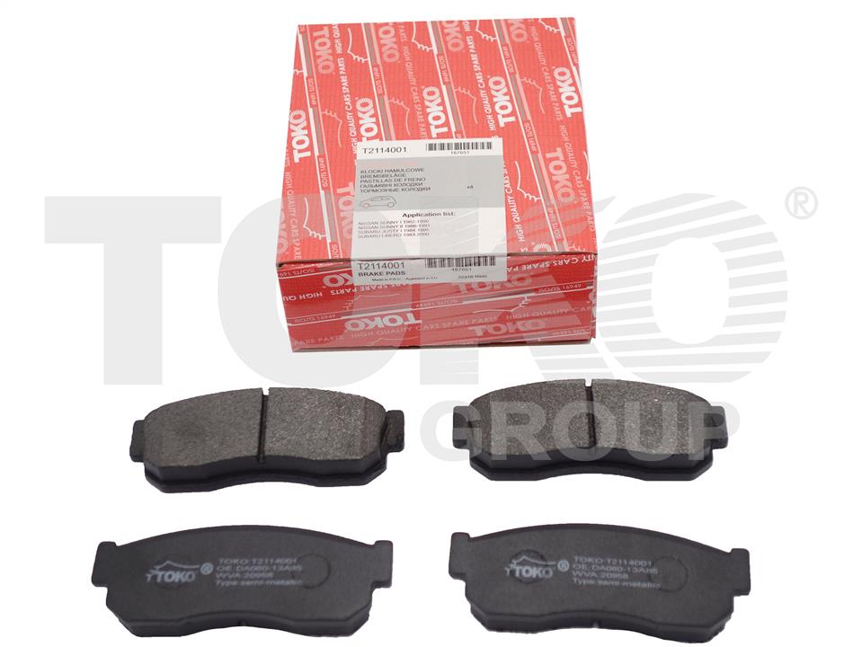 Toko T2114001 Front disc brake pads, set T2114001