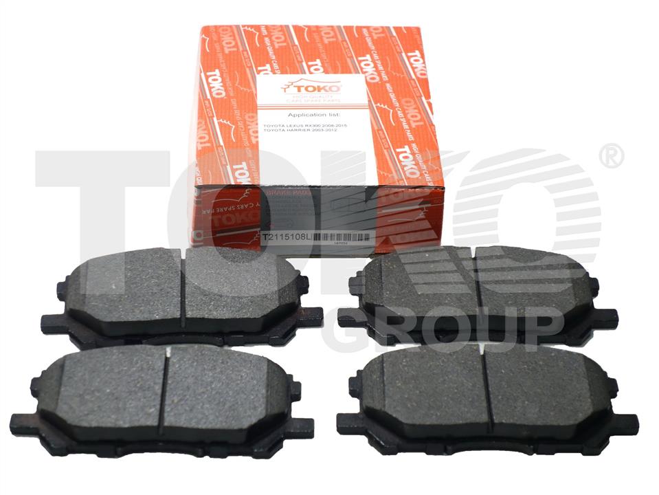 Toko T2115108L Front disc brake pads, set T2115108L