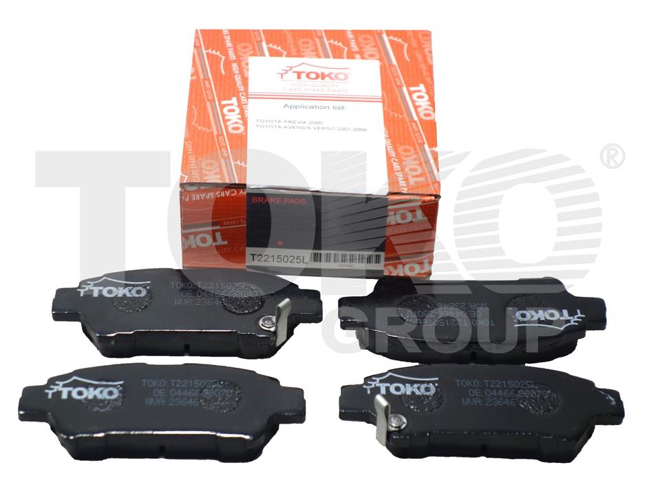 Toko T2215025L Rear disc brake pads, set T2215025L