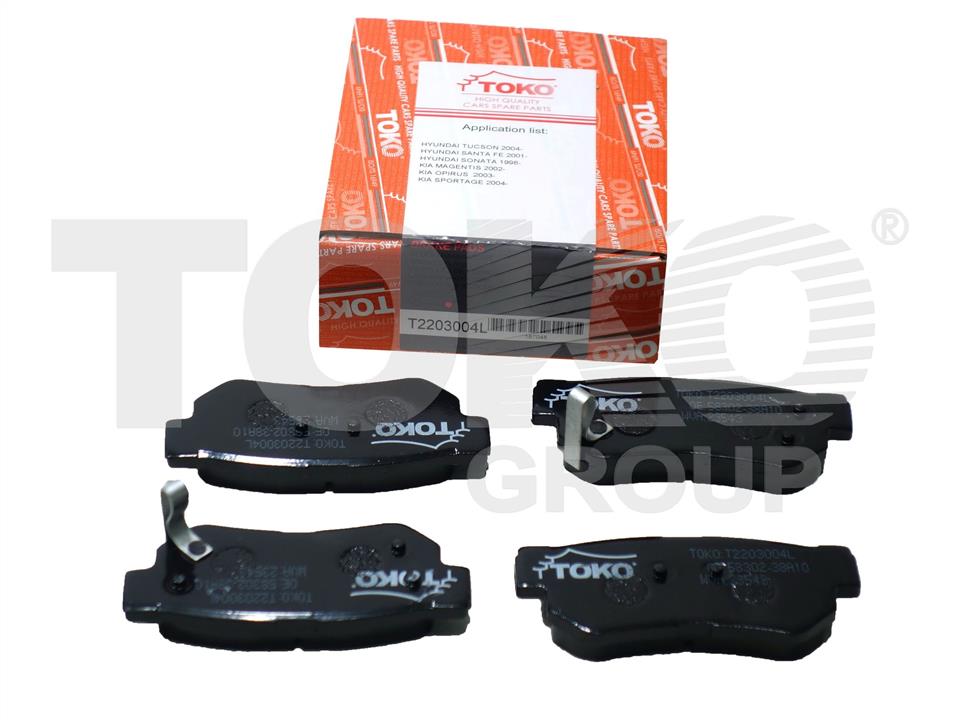Toko T2203004L Rear disc brake pads, set T2203004L