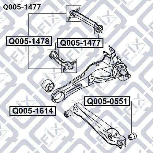 Silent block rear wishbone Q-fix Q005-1477