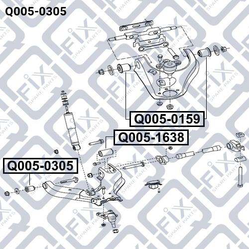 Silent block, front lower arm Q-fix Q005-0305