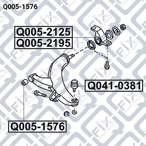 Silent block front lower arm front Q-fix Q005-1576