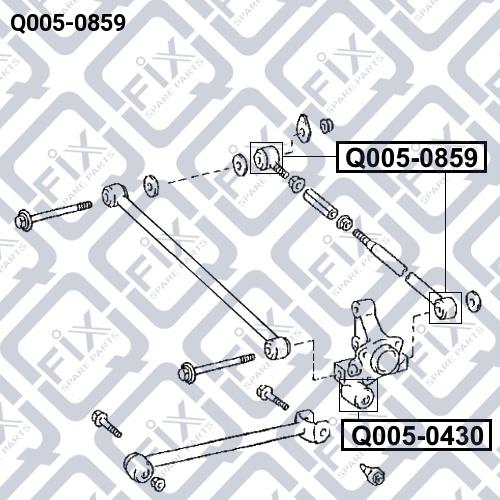 Silent block rear cross link Q-fix Q005-0859