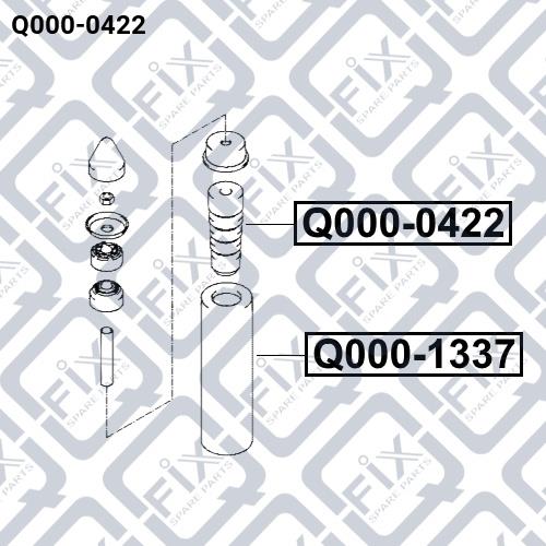 Rubber buffer, suspension Q-fix Q000-0422