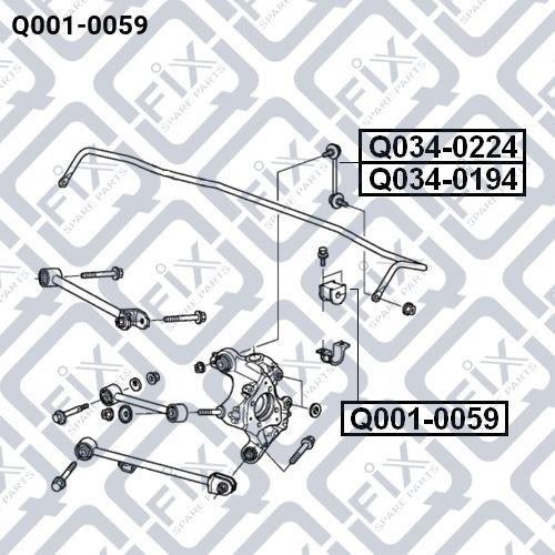 Rear stabilizer bush Q-fix Q001-0059