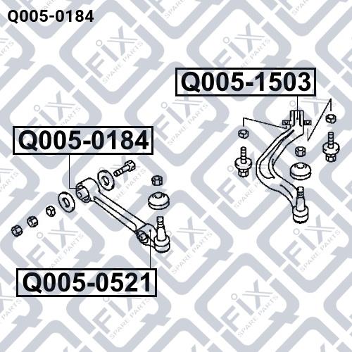 Silent block, front lower arm Q-fix Q005-0184