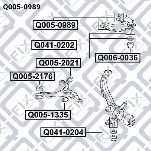 Silent block front upper arm Q-fix Q005-0989