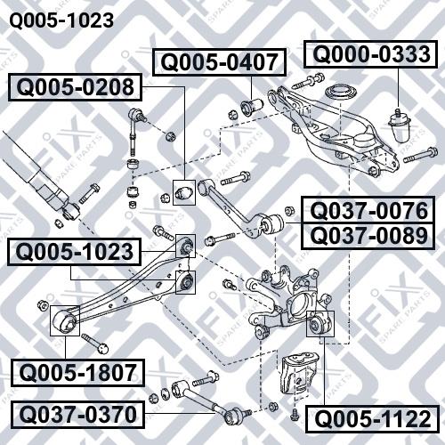 Silent block rear trailing arm Q-fix Q005-1023