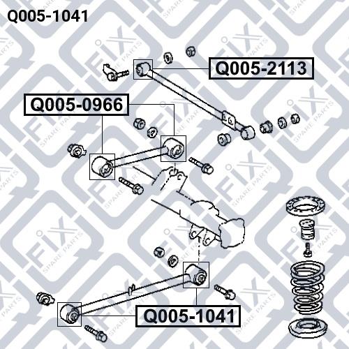 Silent block, rear lower arm Q-fix Q005-1041