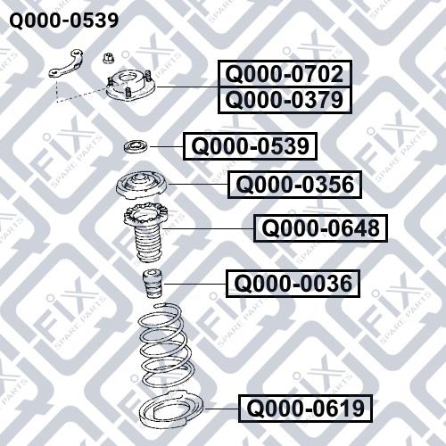 Shock absorber bearing Q-fix Q000-0539