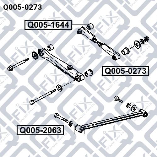 Silent block rear wishbone Q-fix Q005-0273