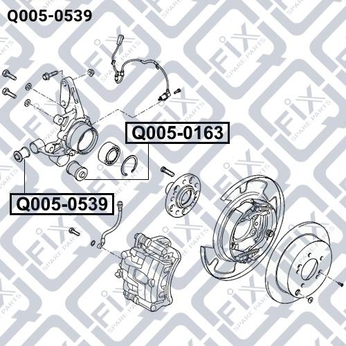 Rear axle bush Q-fix Q005-0539