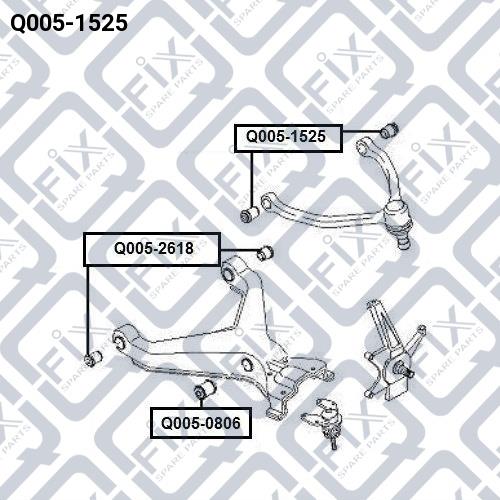 Silent block front upper arm Q-fix Q005-1525