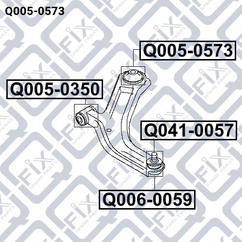 Silent block front lower arm rear Q-fix Q005-0573