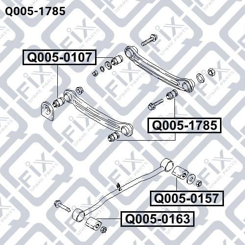 Silent block rear wishbone Q-fix Q005-1785