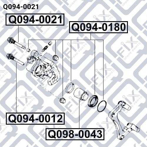 Sleeve guide brake caliper Q-fix Q094-0021